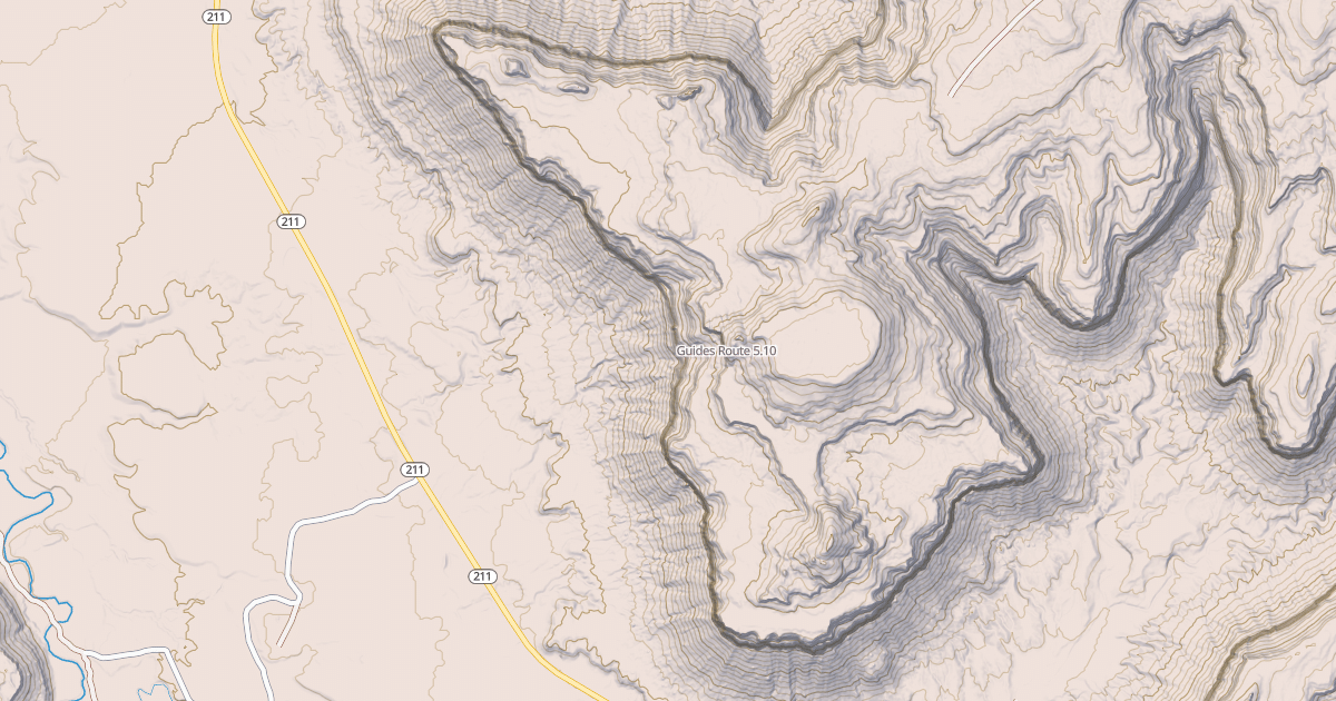Map preview of Guides Route
