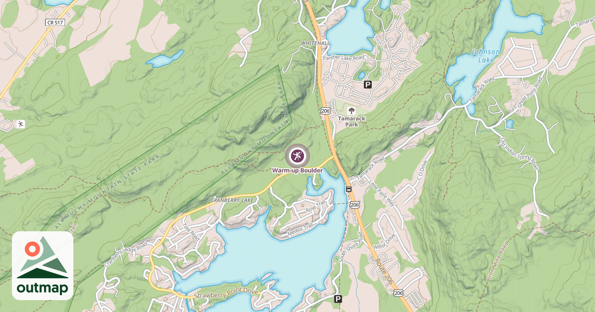 Map of Warm-up Boulder