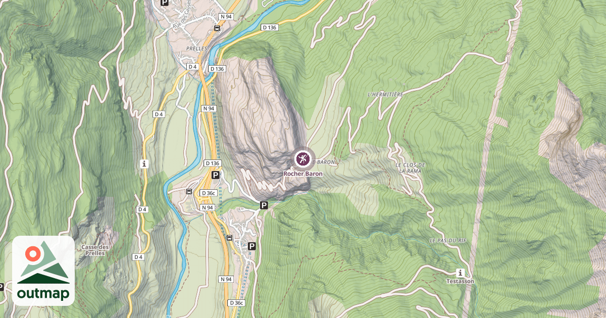Map of Rocher Baron