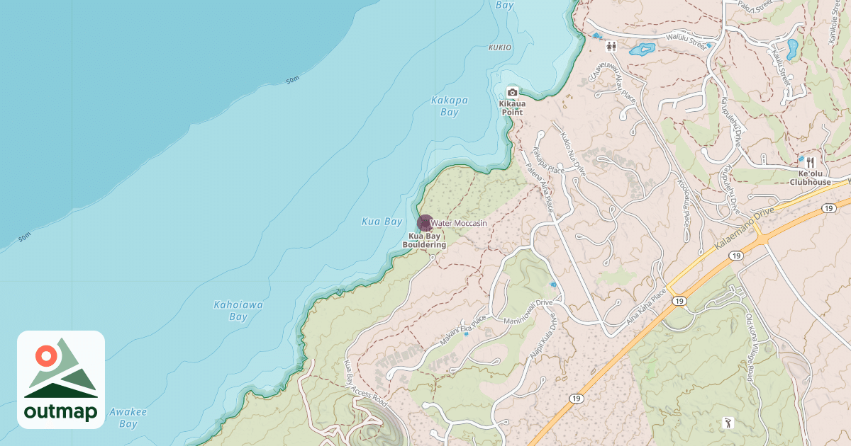 Map of Water Moccasin