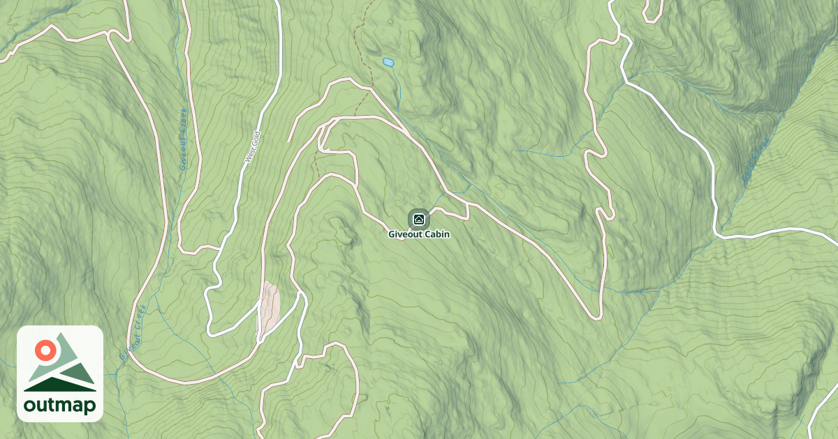 Map of Giveout Cabin