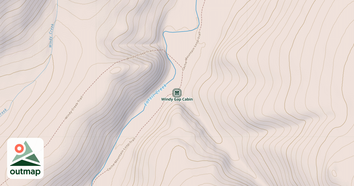 Map of Windy Gap Cabin