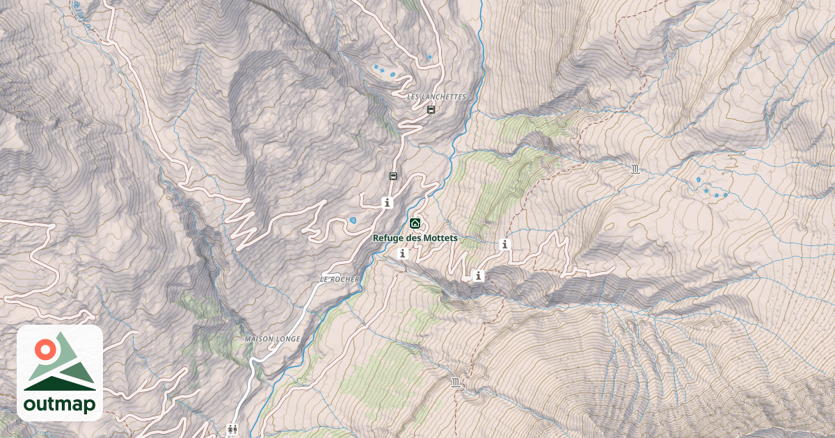 Map of Refuge des Mottets
