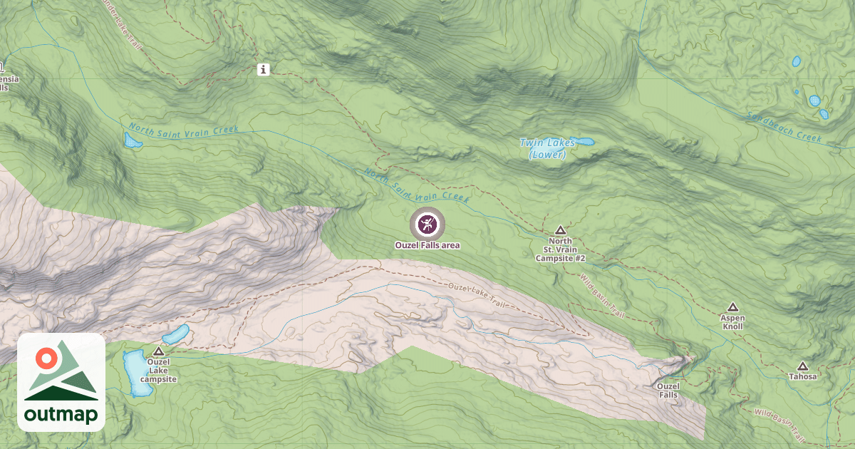 Map of Ouzel Falls area