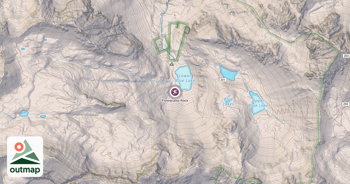 Map of Flowsnake Rock