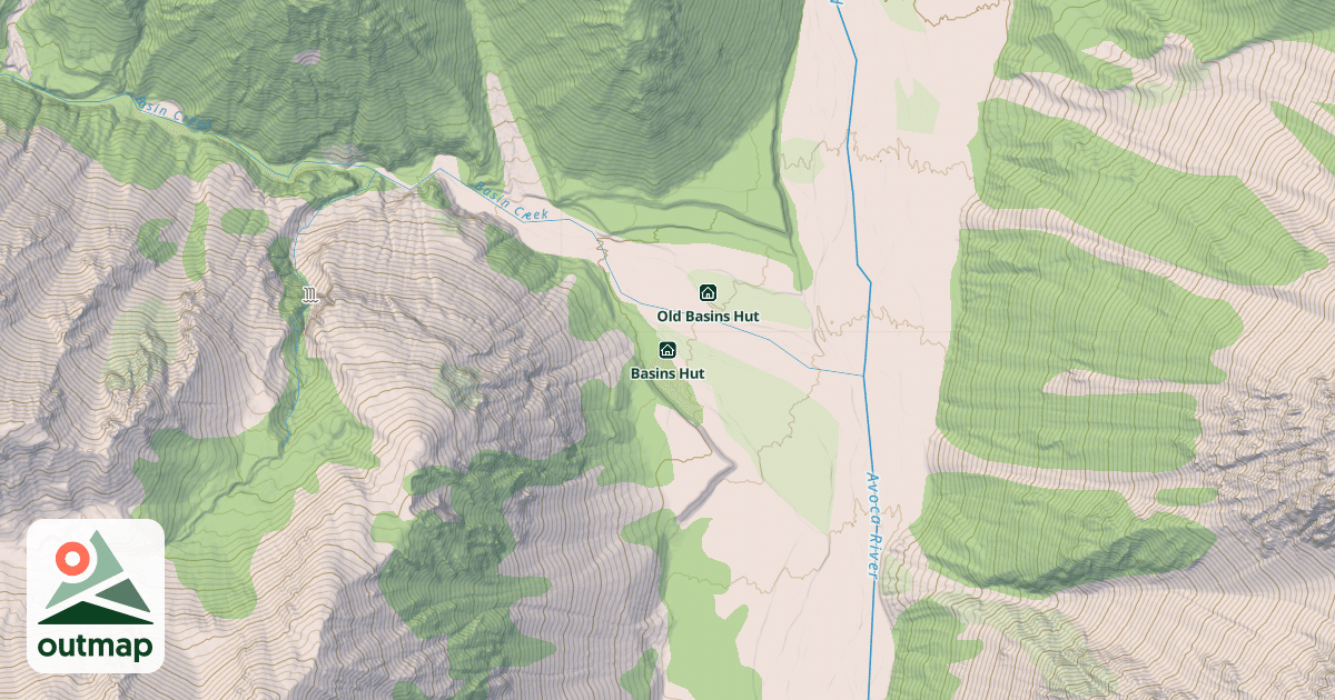 Map of Basins Hut