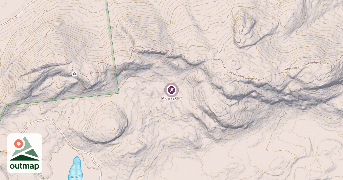 Map of Midway Cliff