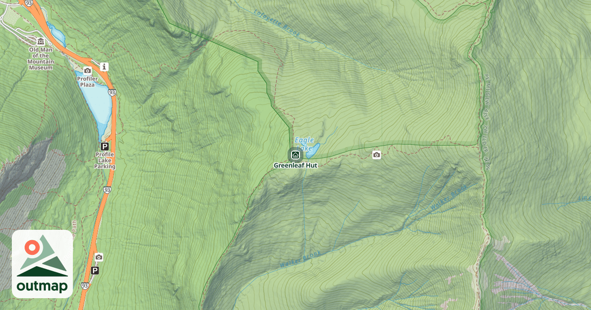 Map of Greenleaf Hut