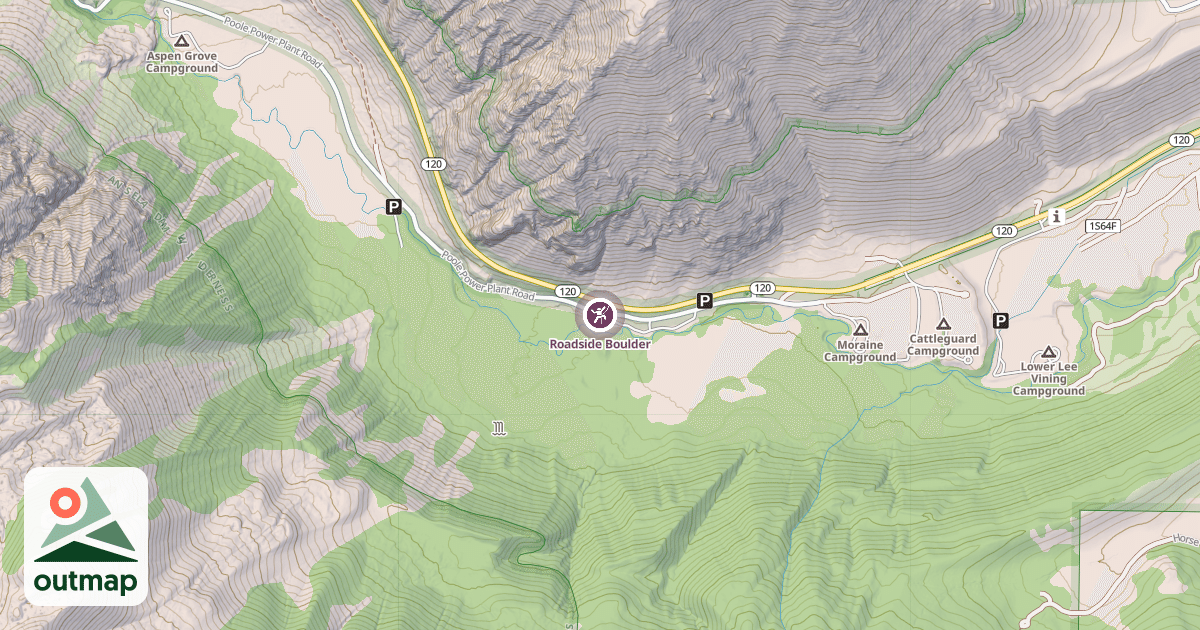 Map of Roadside Boulder