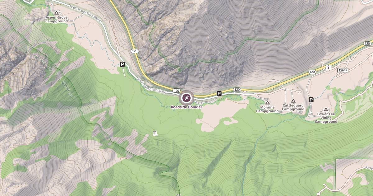Map preview of Roadside Boulder