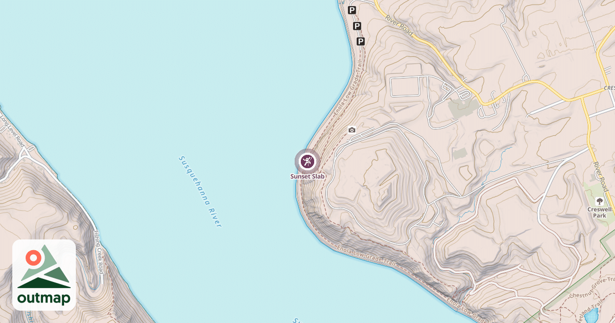 Map of Sunset Slab