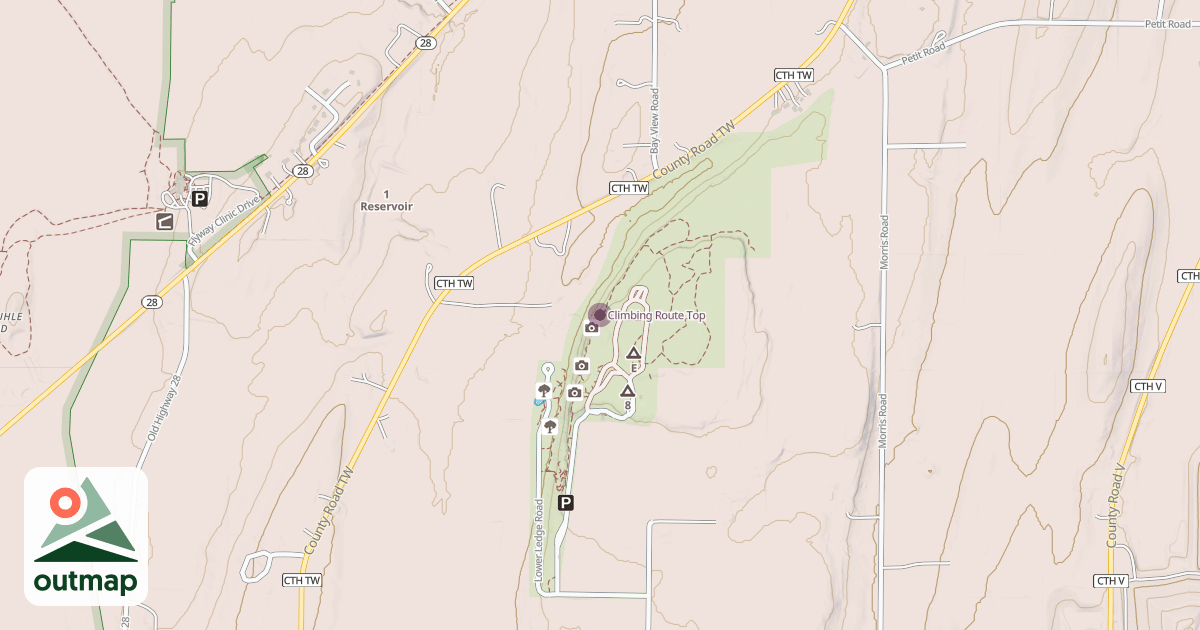 Map of Climbing Route Top