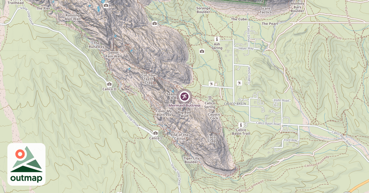 Map of Mermaid Buttress