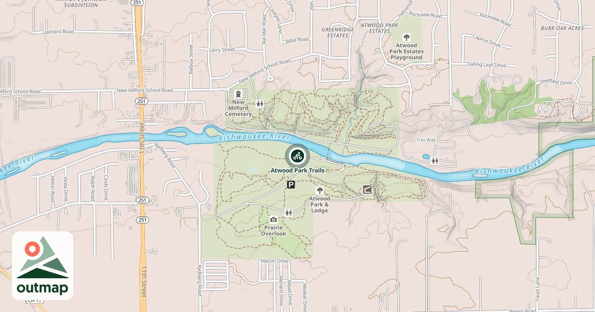 Map of Atwood Park Trails