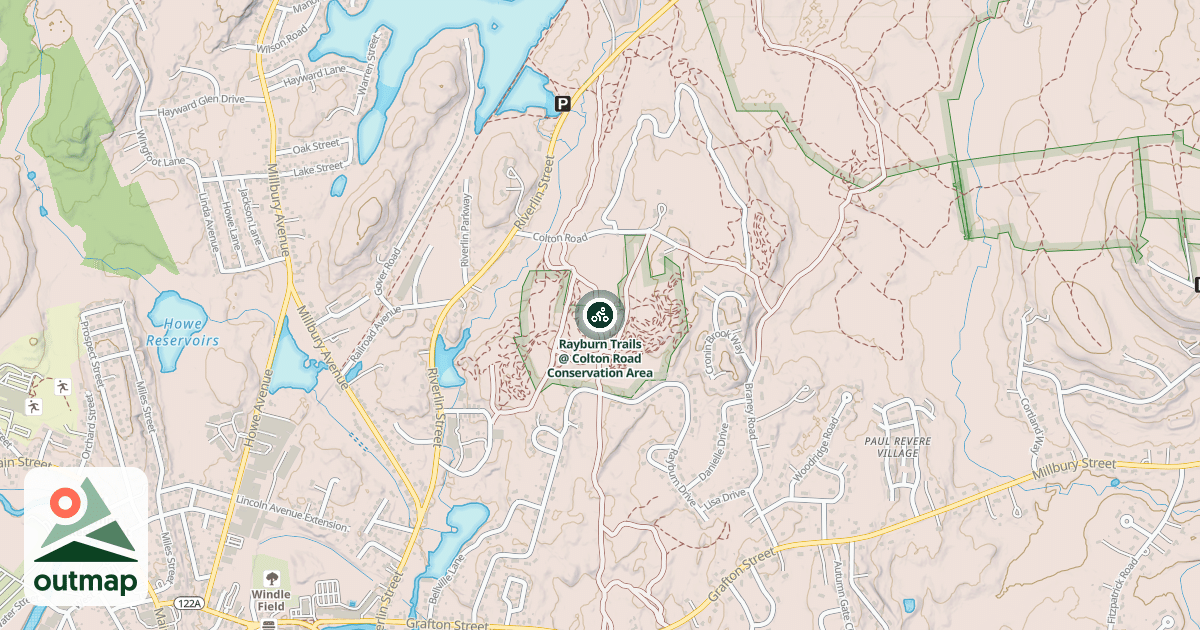 Map of Rayburn Trails @ Colton Road Conservation Area