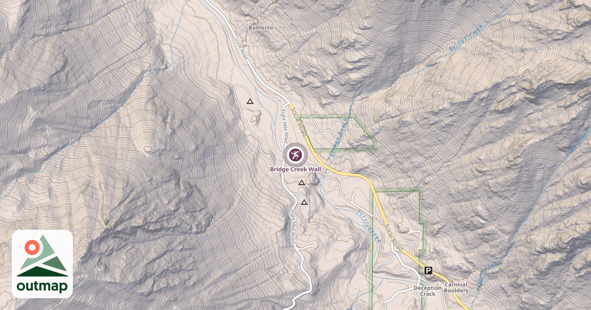 Map of Bridge Creek Wall