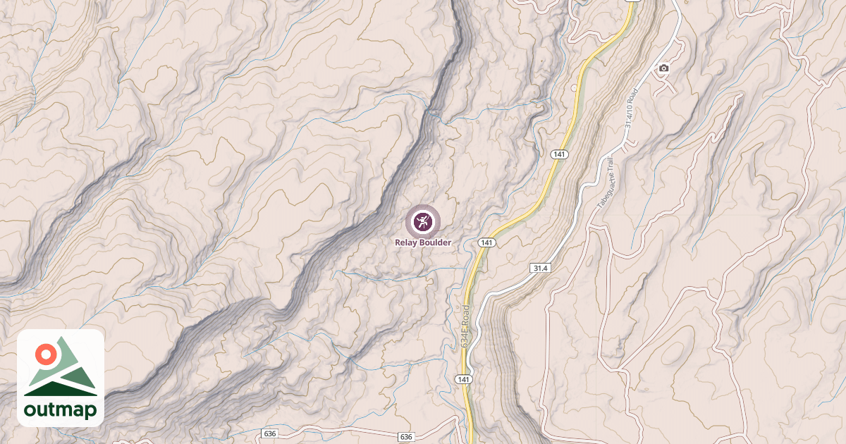 Map of Relay Boulder