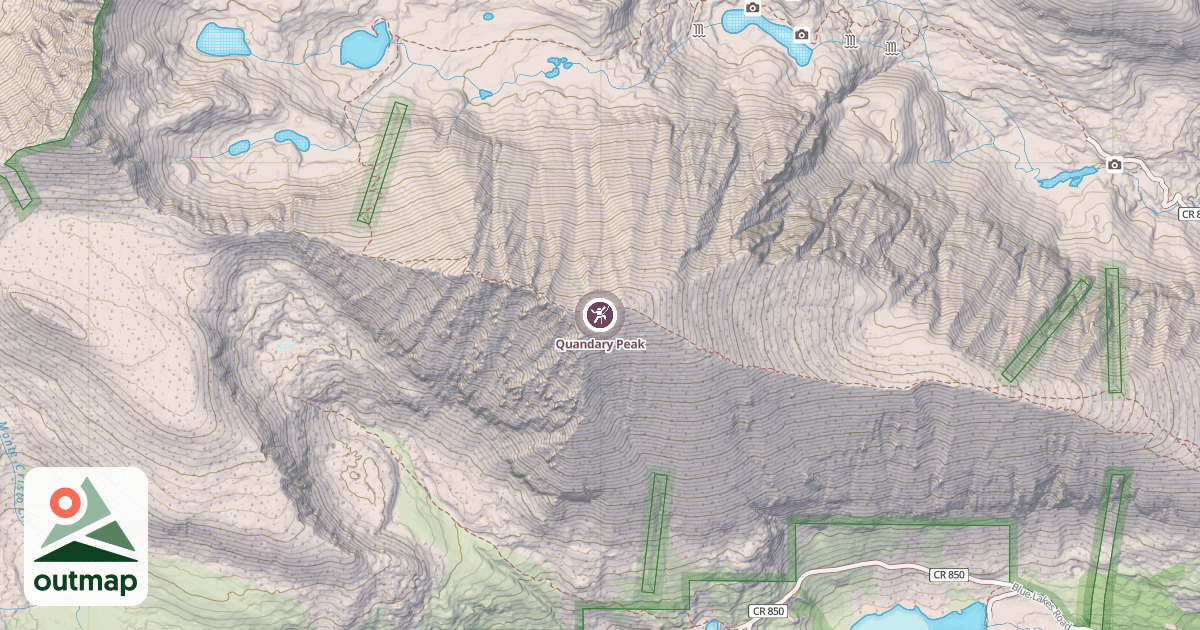 Map of Quandary Peak