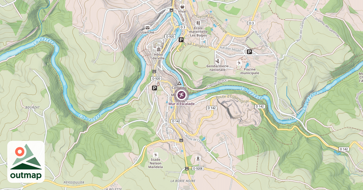 Map of Mur d'Escalade