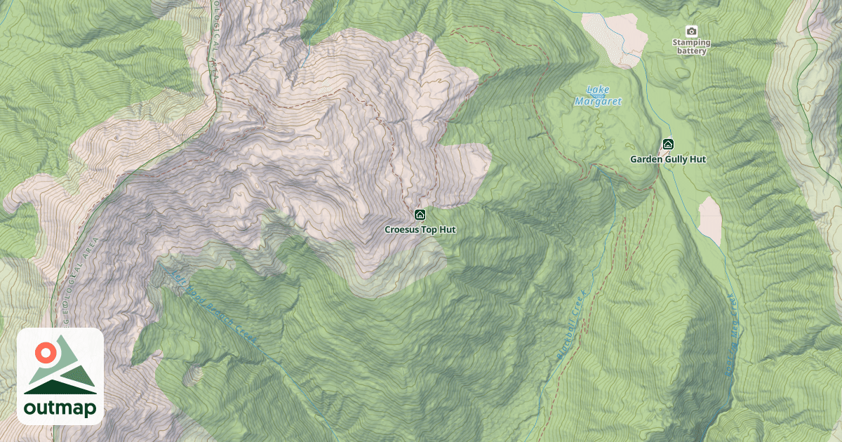 Map of Ces Clark Hut