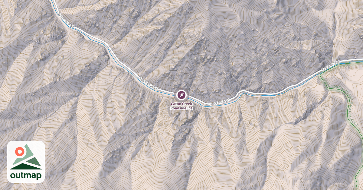 Map of Caton Creek Roadside Ice