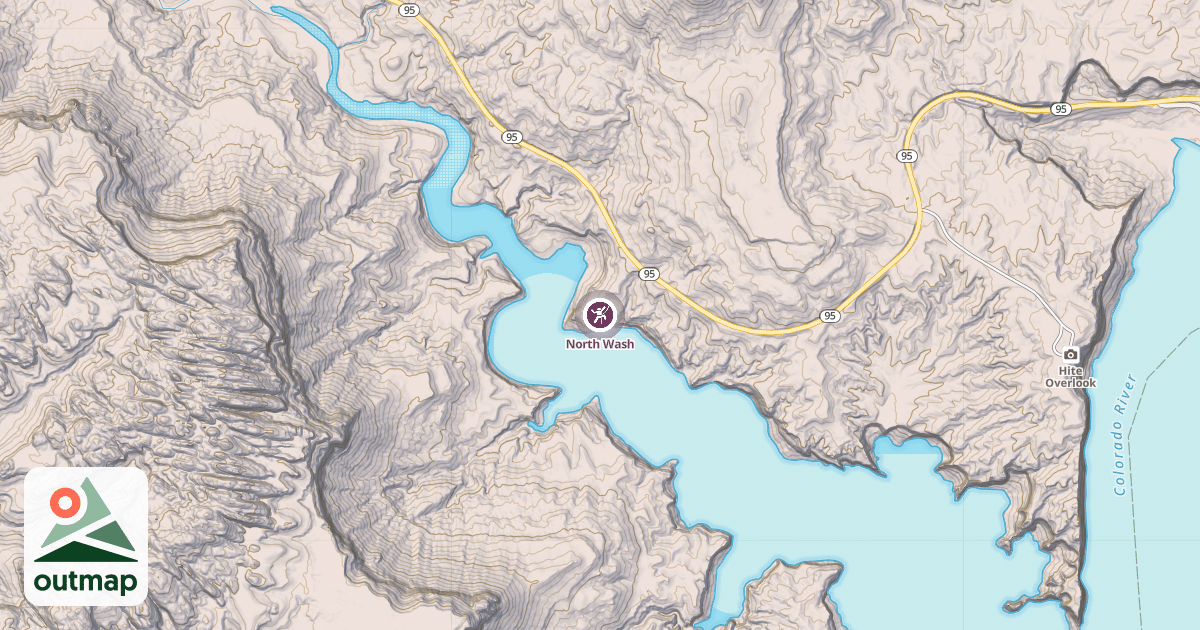 Map of North Wash