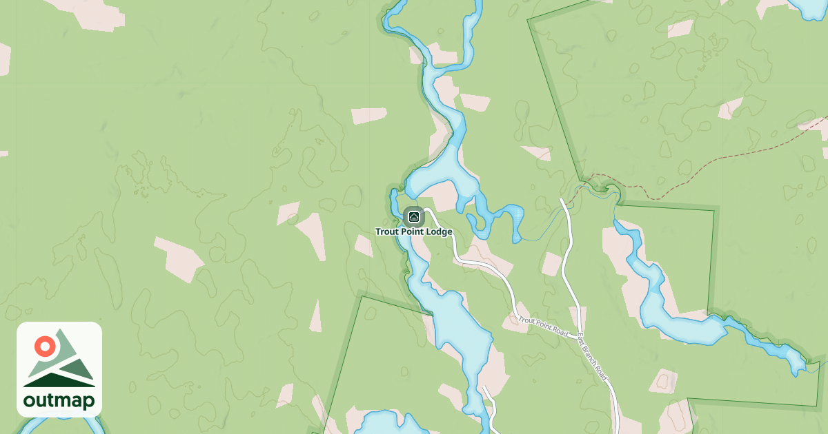 Map of Trout Point Lodge