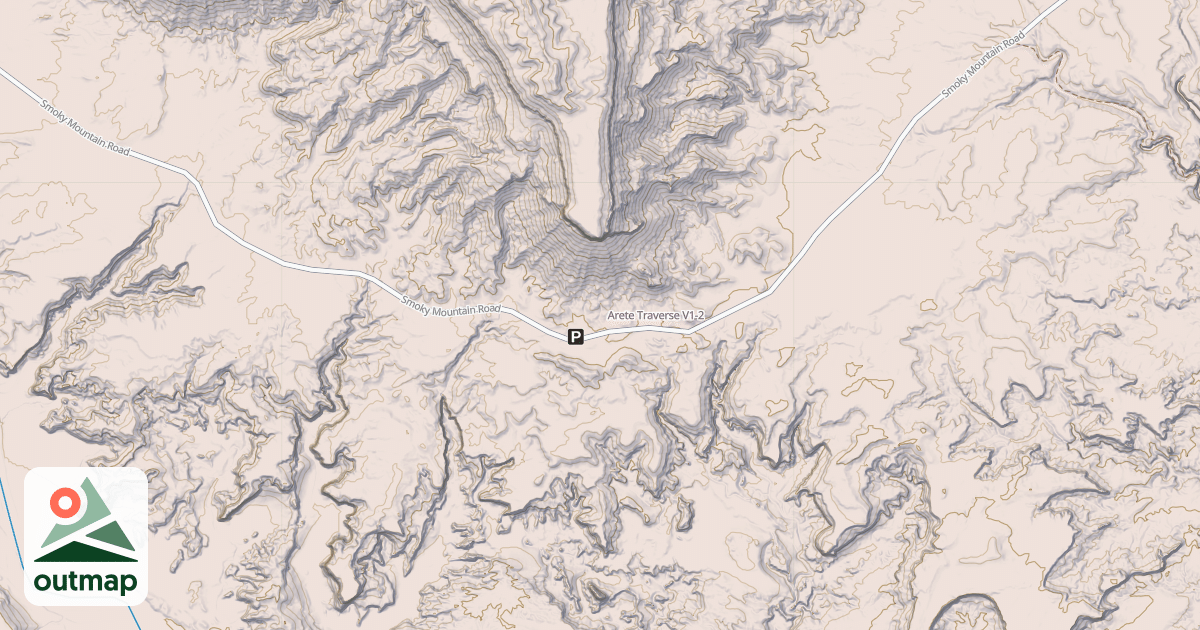 Map of Arete Traverse