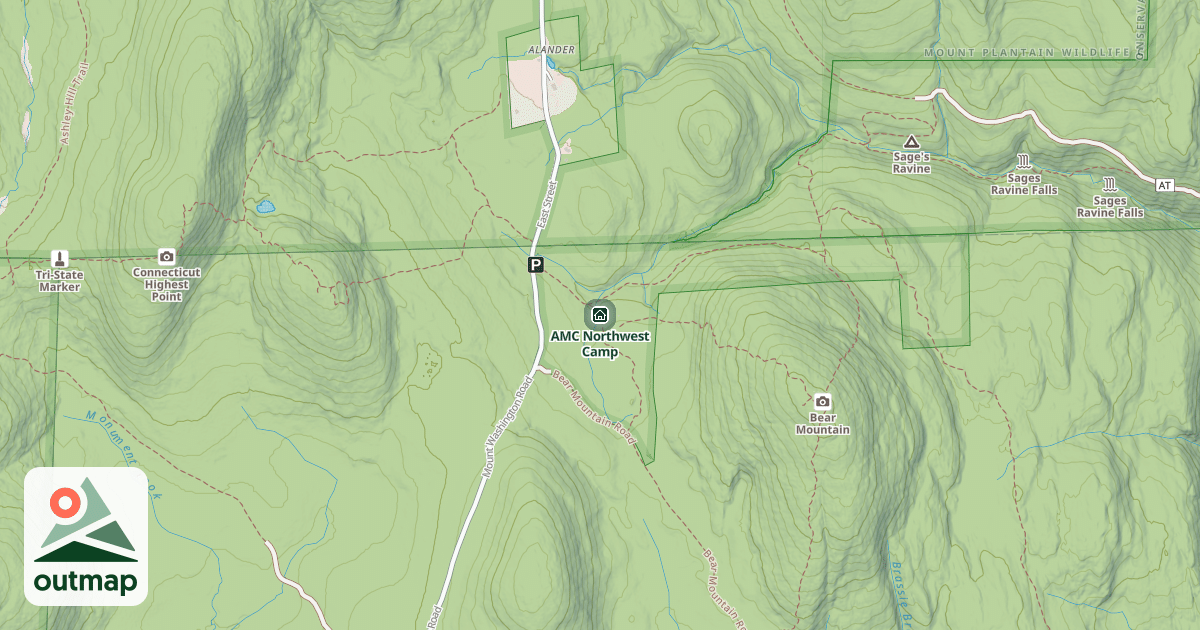 Map of AMC Northwest Camp