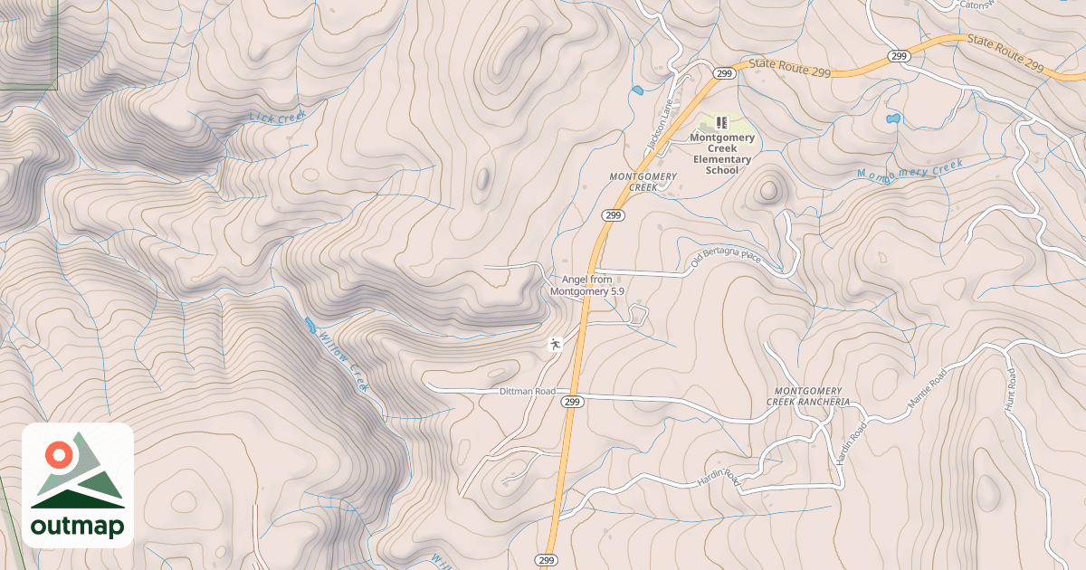 Map of Angel from Montgomery