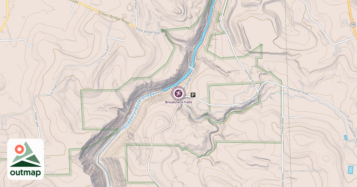 Map of Breakneck Falls