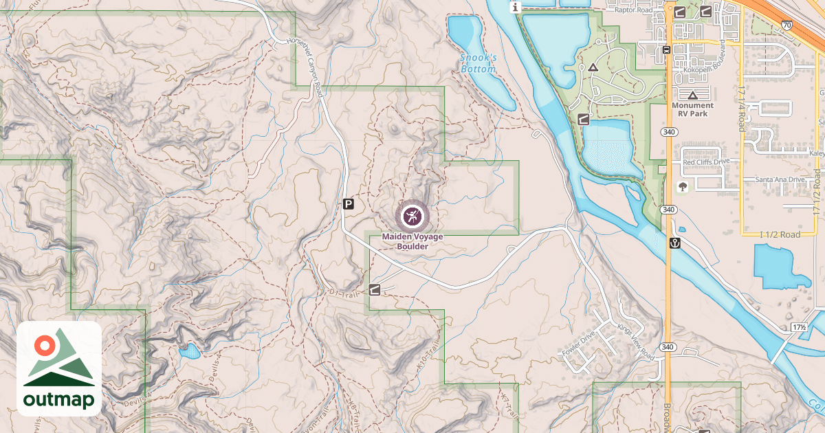 Map of Maiden Voyage Boulder