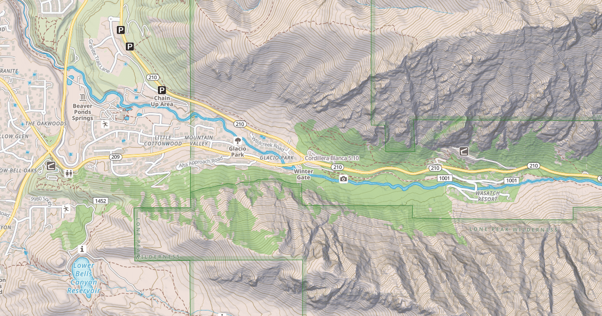 Map preview of Cordillera Blanca