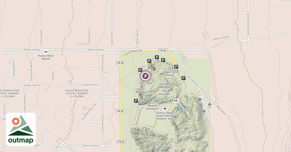 Map of Fox's Den