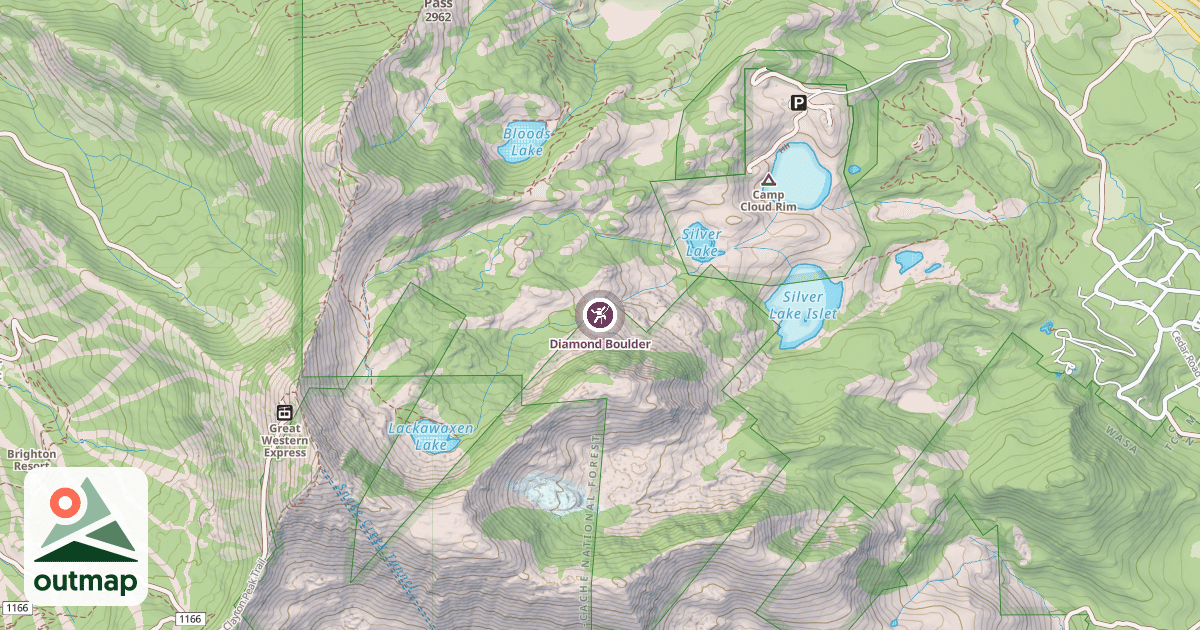 Map of Diamond Boulder