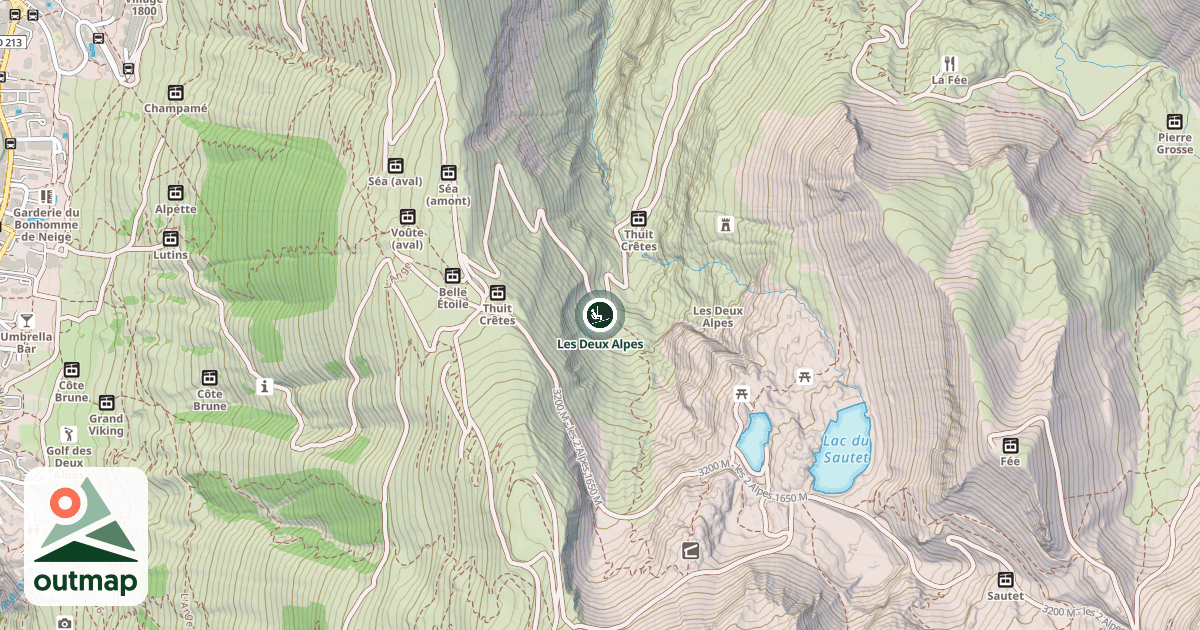 Map of Les Deux Alpes