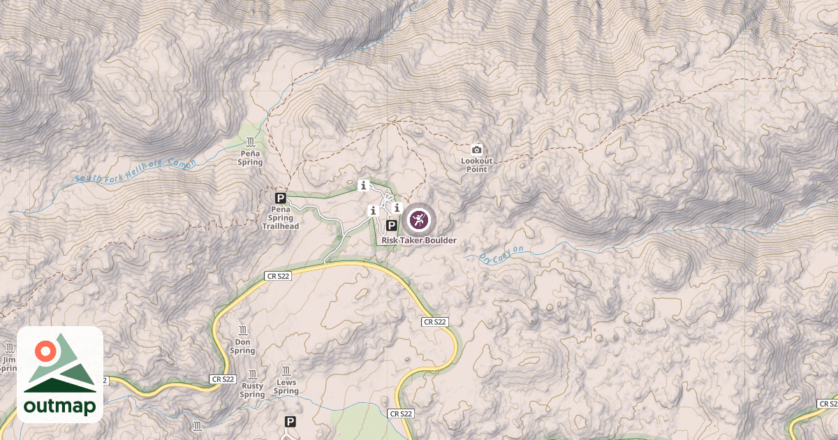 Map of Risk Taker Boulder