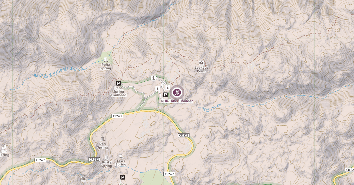 Map preview of Risk Taker Boulder