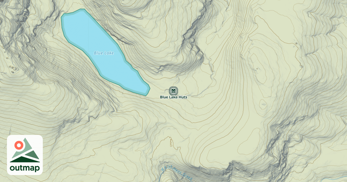 Map of Blue Lake Huts