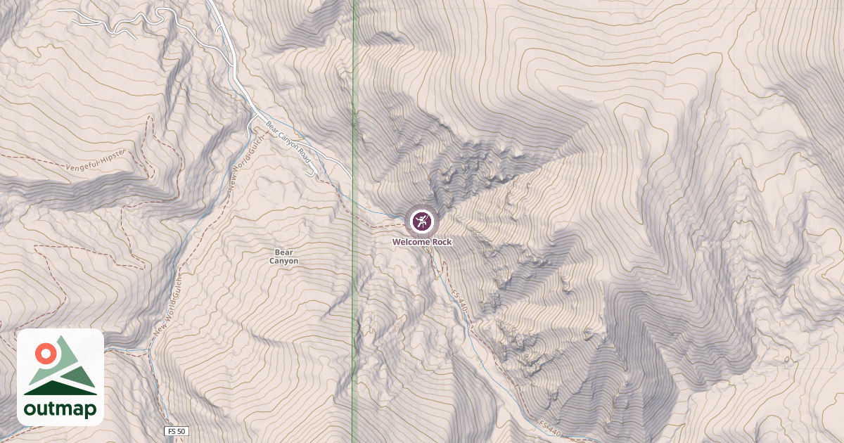 Map of Welcome Rock
