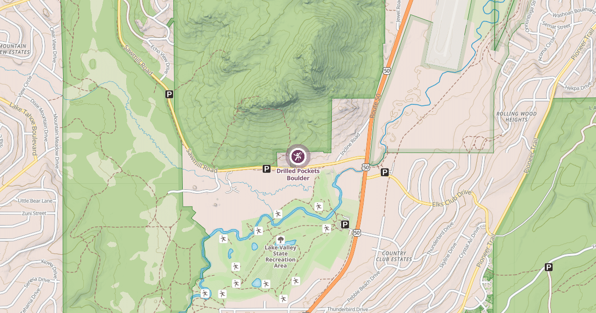 Map preview of Drilled Pockets Boulder