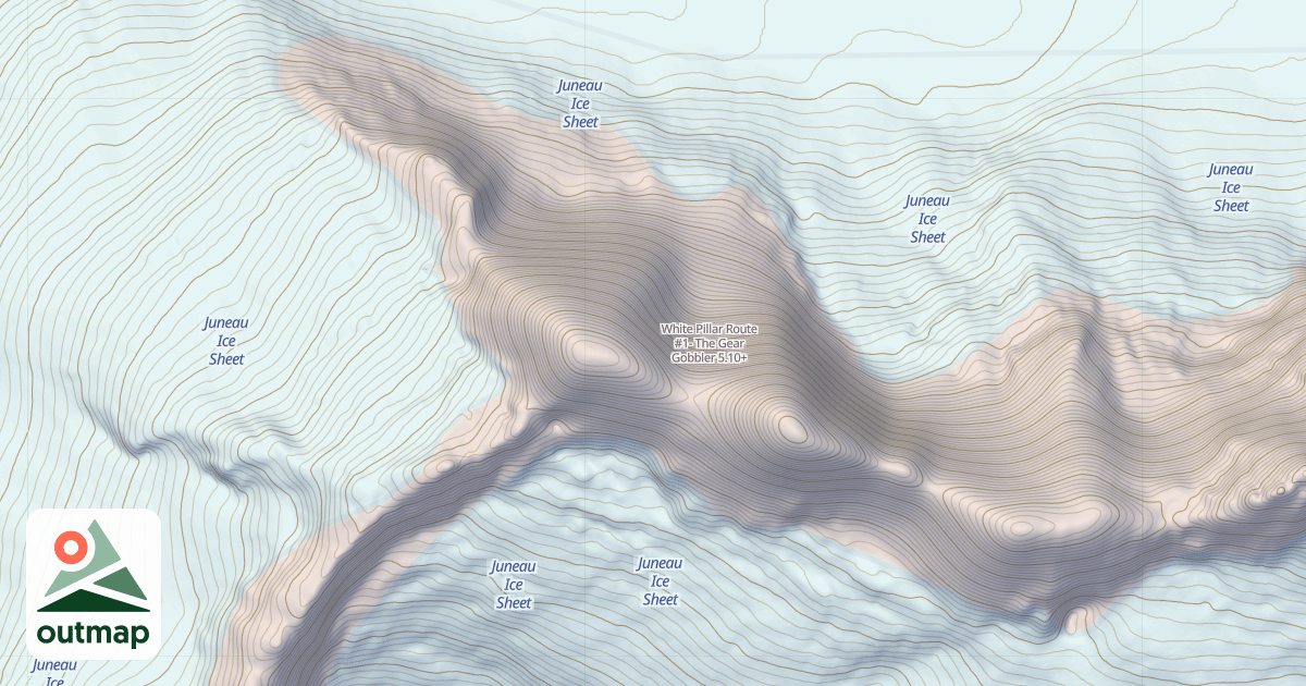Map of White Pillar Route #1- The Gear Gobbler