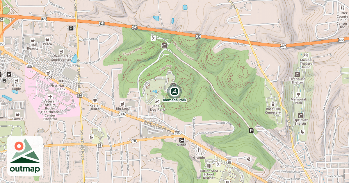 Map of Alameda Park