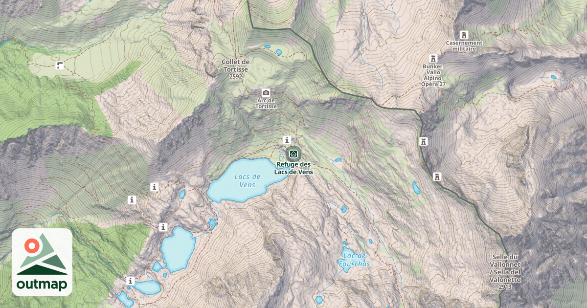 Map of Refuge des Lacs de Vens
