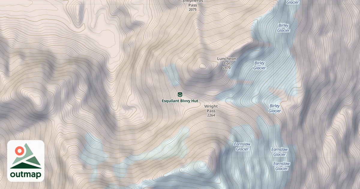 Map of Esquilant Bivvy Hut