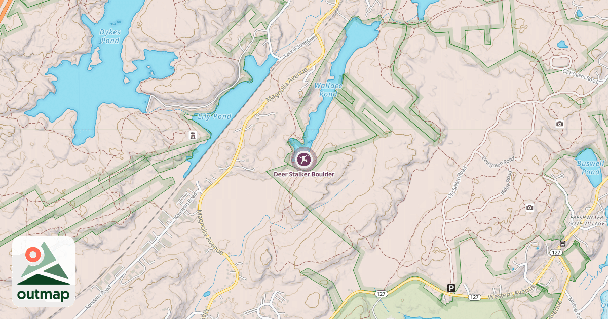 Map of Deer Stalker Boulder