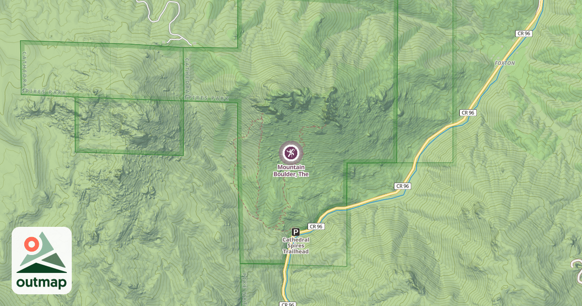 Map of Mountain Boulder, The