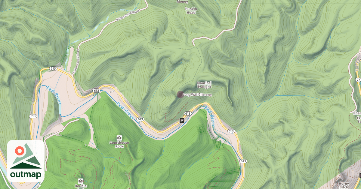 Map of Long Wall Chimney