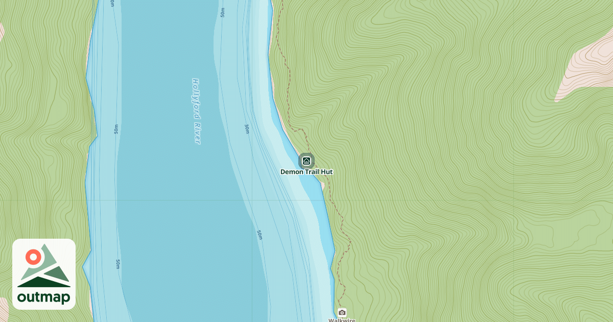 Map of Demon Trail Hut
