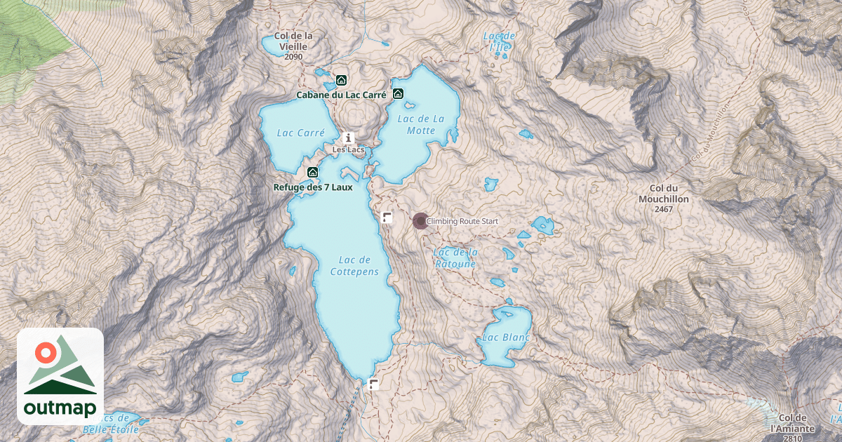 Map of Climbing Route Start